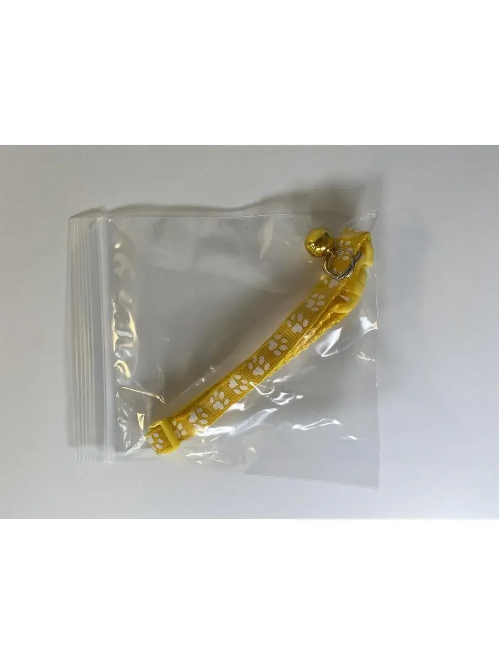 Adjustable Yellow Pet Cat Collar with Jingle Bell New